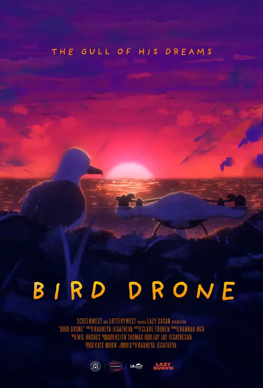 Poster for BIRD DRONE, directed by Radheya Jang Jegatheva, AFIN 2024